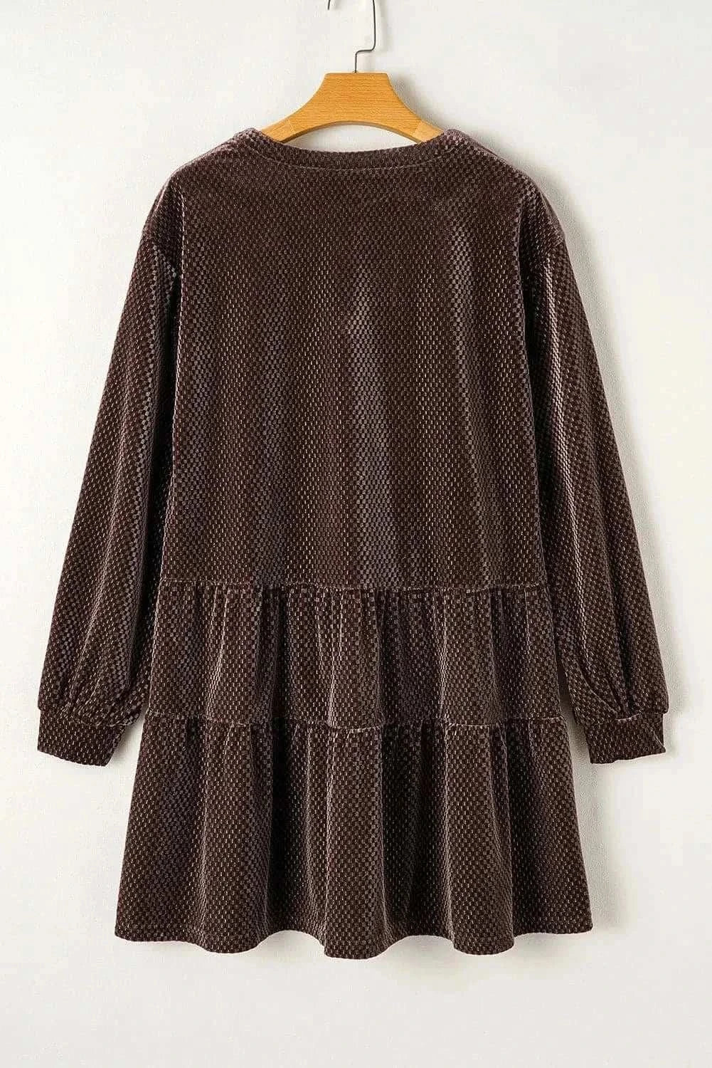 Chic V-neck long sleeve mini dress - Love Salve